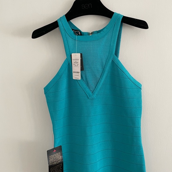 Bebe Turquoise Bandage Dress - Picture 6 of 13